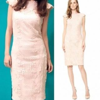 タダシショウジ(TADASHI SHOJI)のタダシショージ　白ワンピース0(ひざ丈ワンピース)