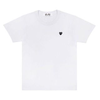 コムデギャルソン(COMME des GARCONS)のPLAYコムデギャルソン メンズスモール黒ハートワンポイントT WHITE/XL(Tシャツ/カットソー(半袖/袖なし))