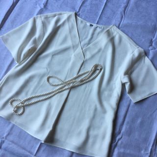 ユニクロ(UNIQLO)のドレープブラウス(シャツ/ブラウス(半袖/袖なし))