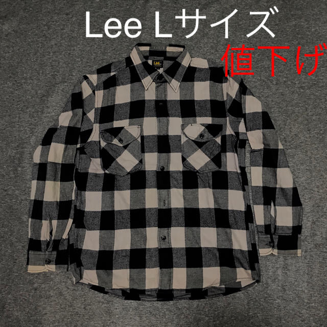 Lee(リー)の値下げLeeリー ネルシャツ L 黒グレーのブロックチェック メンズのトップス(シャツ)の商品写真