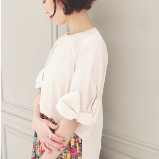 カオン(Kaon)のkaon × PARIGOT 18SS リボンカットソー ☆新品同様 カオン(カットソー(半袖/袖なし))