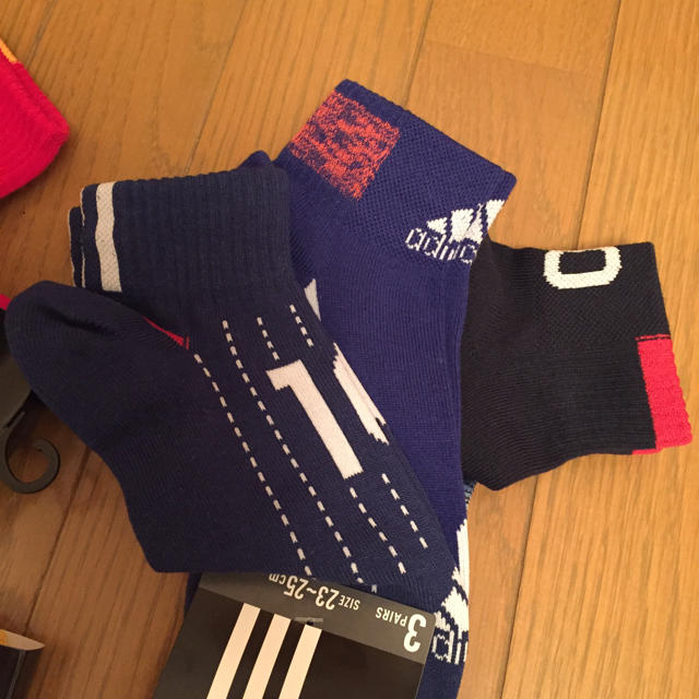 adidas(アディダス)の23 24 25 9足 新品 ソックス  靴下 adidas アディダス キッズ/ベビー/マタニティのこども用ファッション小物(靴下/タイツ)の商品写真