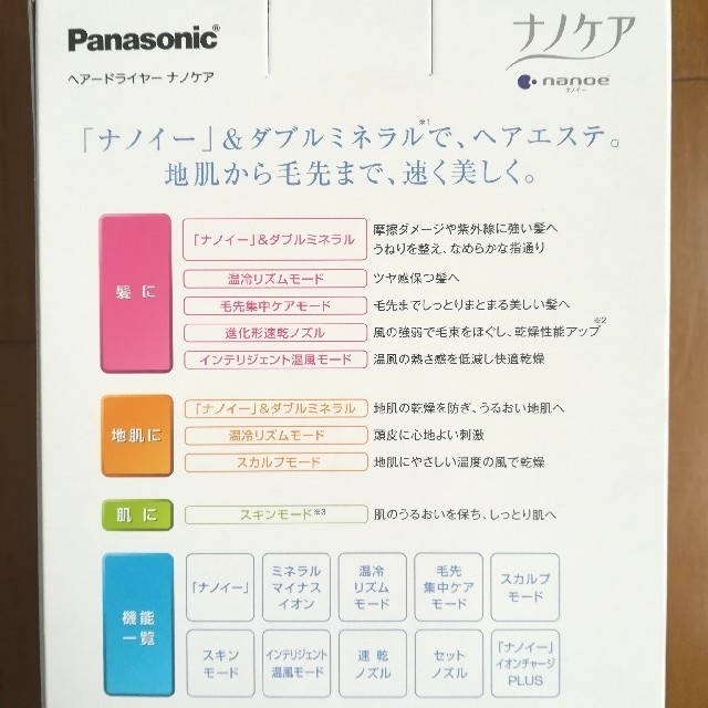 Panasonic(パナソニック)の★美品★Panasonic EH-NA99 ナノイー パナソニック ドライヤー スマホ/家電/カメラの美容/健康(ドライヤー)の商品写真