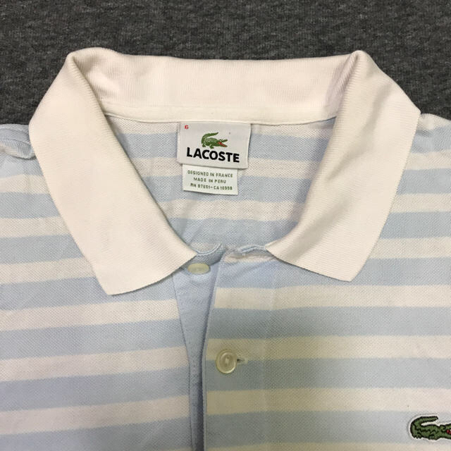 LACOSTE(ラコステ)の値下げラコステ ポロシャツ サイズ6(XXL) ボーダー レディースのトップス(ポロシャツ)の商品写真