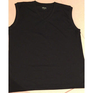 シマムラ(しまむら)の黒シャツ袖なしLLサイズ(Tシャツ(半袖/袖なし))