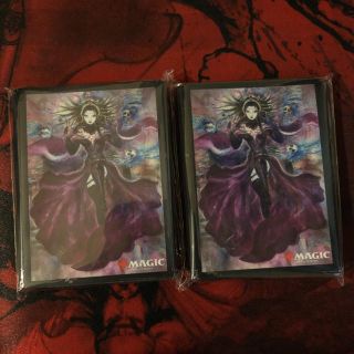 マジックザギャザリング(マジック：ザ・ギャザリング)のMTG 非売品 リリアナ 天野喜孝スリーブ100枚とオマケのポスター(カードサプライ/アクセサリ)