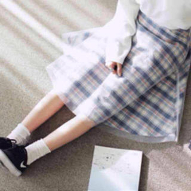 dholic(ディーホリック)のディーホリック♡チェックチュールスカート レディースのスカート(ひざ丈スカート)の商品写真