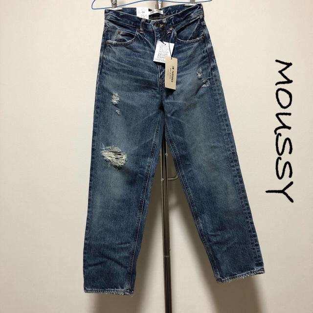 moussyダメージストレッチデニム24インチ