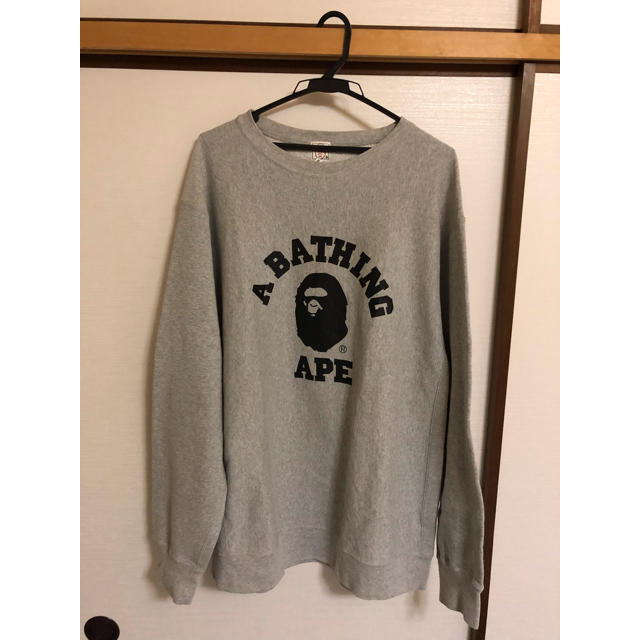 【極美品】A BATHING APE スウェットロゴトレーナー XLサイズ