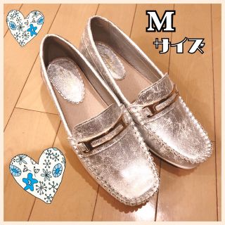 ヌーベル ヴォーグ ❤︎ゴールドプレート インヒール モカシン❤︎シルバー(スリッポン/モカシン)