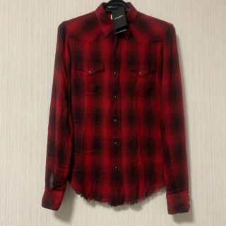 サンローラン(Saint Laurent)のたーぼ様専用 SAINT LAURENT PARIS ダメージ チェッツ シャツ(シャツ)