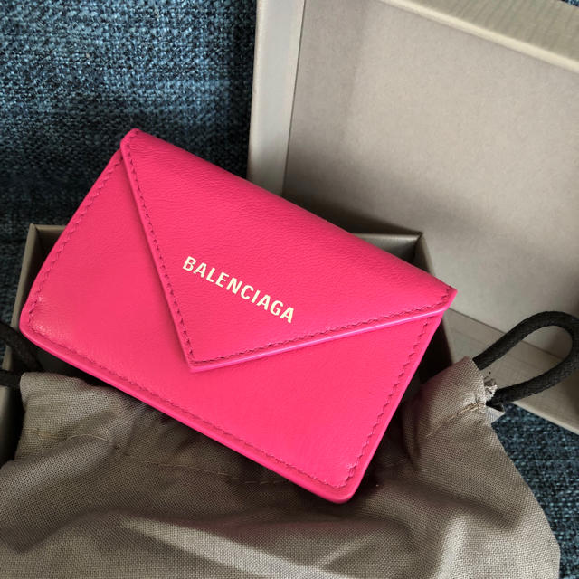 新品 正規品 Balenciaga バレンシアガ ミニウォレット マゼンタ