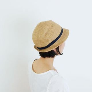 オーシバル(ORCIVAL)の大人気 mature ha.  boxed hat 【美品】(麦わら帽子/ストローハット)