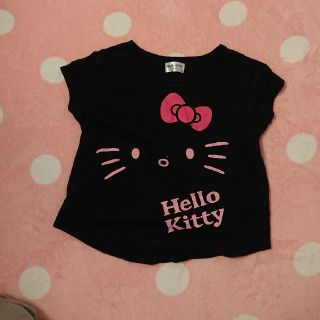 ハローキティ(ハローキティ)のキティちゃん  Tシャツ  ブラック 女の子(Tシャツ/カットソー)