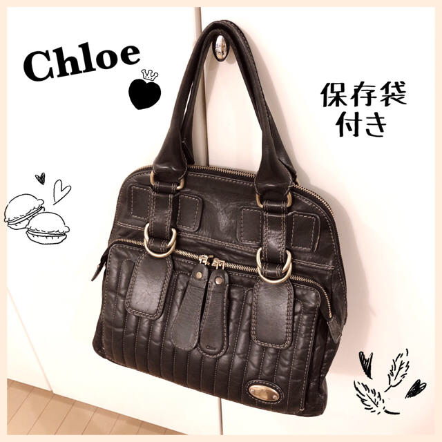 Chloe クロエ ベイ♡ハンドバッグ♡本革 レザー 黒 ブラック