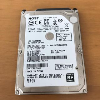 ヒタチ(日立)のHGST 2.5インチ HDD 1TB HTS541010A9E680(PCパーツ)