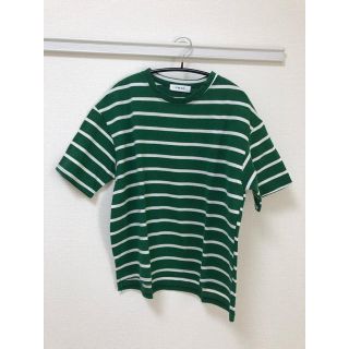 お値下げ 韓国 グリーンボーダー Tシャツ(Tシャツ/カットソー(半袖/袖なし))