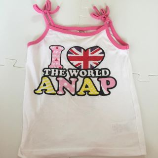 アナップ(ANAP)のANAP☆ANAPKids☆キャミソール☆ホワイト☆110cm☆美品(Tシャツ/カットソー)