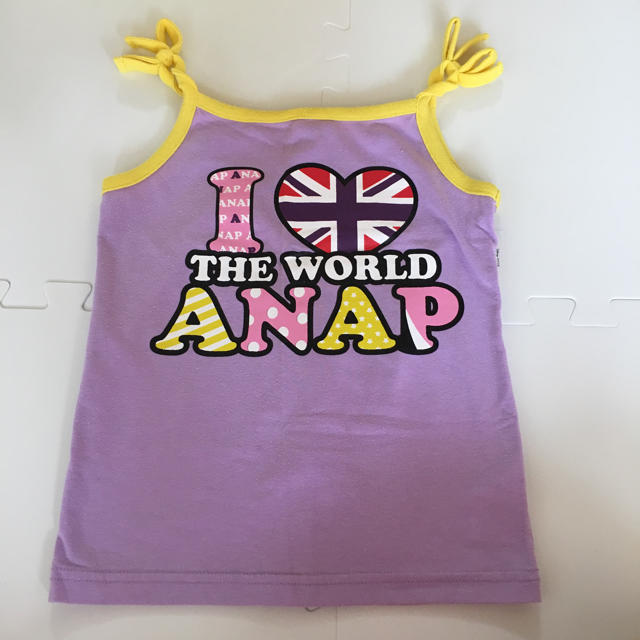 ANAP Kids(アナップキッズ)のANAP☆ANAPKids☆キャミソール☆パープル☆110cm☆美品☆ キッズ/ベビー/マタニティのキッズ服女の子用(90cm~)(Tシャツ/カットソー)の商品写真