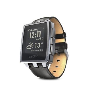 【美品】Pebble Steel(ペブルスチール)/スマートウォッチ(腕時計(デジタル))