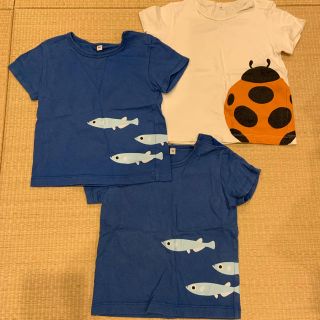 ムジルシリョウヒン(MUJI (無印良品))の無印良品 キッズ半袖Tシャツ3点セット 90(Tシャツ/カットソー)