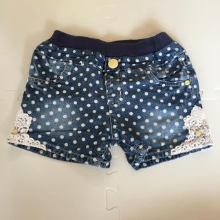 デニム☆ショートパンツ☆ドット柄☆110cm☆美品☆オススメ！(パンツ/スパッツ)