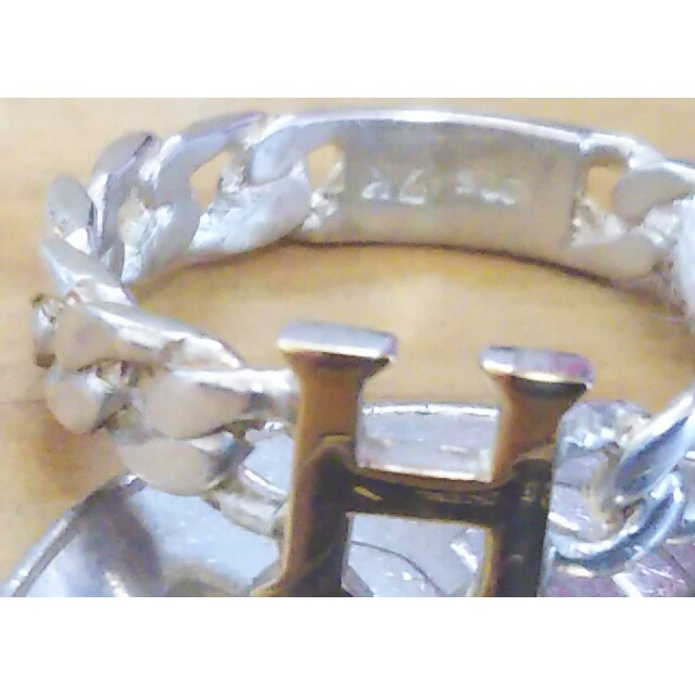 シルバーと10KのリングーH型ー レディースのアクセサリー(リング(指輪))の商品写真