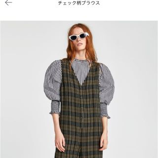 ザラ(ZARA)のZARA チェック柄 ブラウス XS(シャツ/ブラウス(長袖/七分))