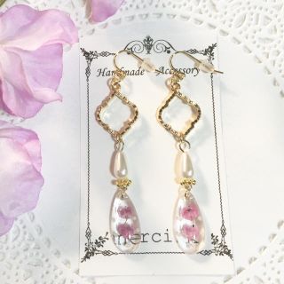 💐新作💐 NO.287 押し花レジンピアス イヤリング(ピアス)