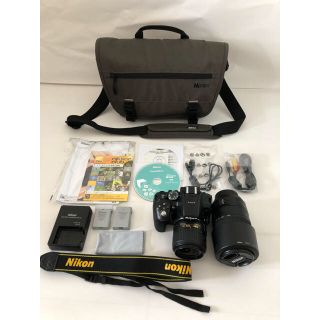 ニコン(Nikon)の【値下交渉歓迎】NikonD5300レンズキット＋AF-S55-300mmセット(デジタル一眼)