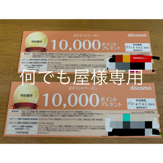 エヌティティドコモ(NTTdocomo)のdocomo クーポン券 10000ポイント 2枚(その他)