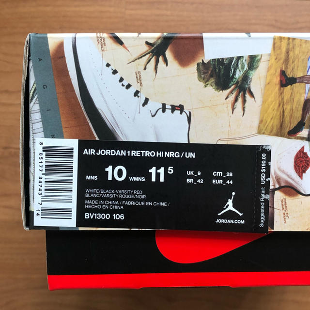 NIKE(ナイキ)の送料込 28 ラスト1足 UNION AIR JORDAN 1 RETRO HI メンズの靴/シューズ(スニーカー)の商品写真