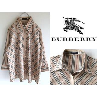 バーバリー(BURBERRY)のバーバリー ロンドン ノバチェックストライプブラウス 15 大きいサイズ(シャツ/ブラウス(長袖/七分))