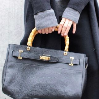 ドゥーズィエムクラス(DEUXIEME CLASSE)の美品◇SITA PARANTICA シボカワバンブーBAG(ハンドバッグ)