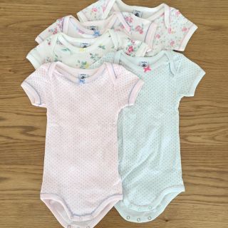 プチバトー(PETIT BATEAU)のrenne様ご専用 プチバトー♡半袖ボディ 12m ５枚セット(肌着/下着)