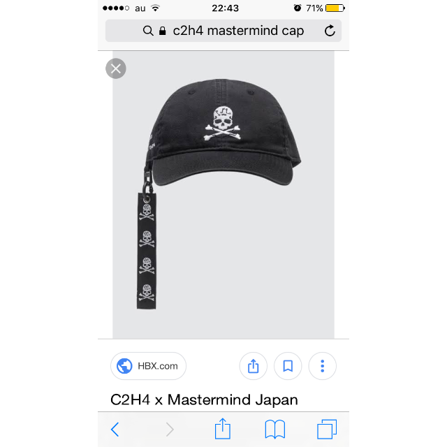 aj6c2h4 × mastermind japan skull cap