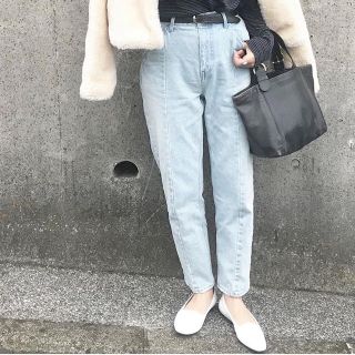 フラワー(flower)のflower switching denim pants (デニム/ジーンズ)