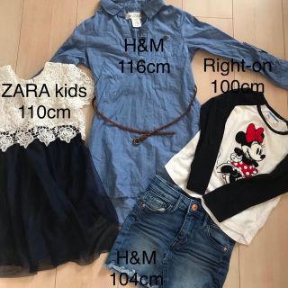 エイチアンドエム(H&M)のH&M♡ZARA kids♡まとめ売り 100cm〜(ワンピース)