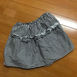 ザラキッズ(ZARA KIDS)のzara ボーダー スカート 160 ガールズ ザラ キッズ(スカート)