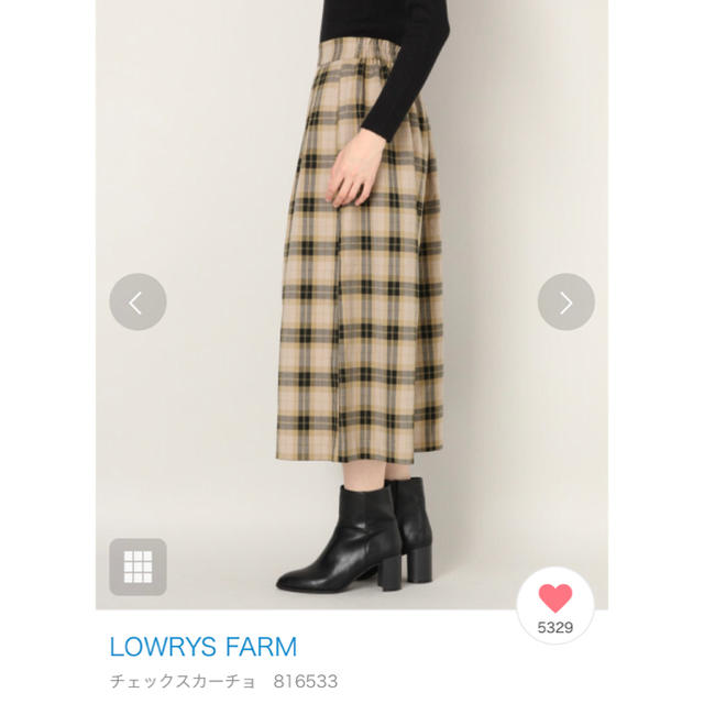 LOWRYS FARM(ローリーズファーム)のLOWRYSFARM チェックスカーチョ レディースのパンツ(カジュアルパンツ)の商品写真