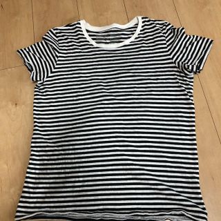 ムジルシリョウヒン(MUJI (無印良品))のjellybanban様専用無印Ｌ♡白黒ボーダーTシャツ(Tシャツ(半袖/袖なし))