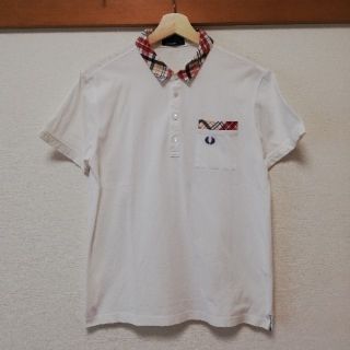 フレッドペリー(FRED PERRY)のフレッドペリー　ポロシャツ　チェック鹿の子白　ホワイト(ポロシャツ)