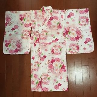 マザウェイズ(motherways)のmatherways　子供用浴衣　120　帯付き(甚平/浴衣)