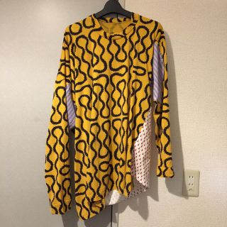 ヴィヴィアンウエストウッド(Vivienne Westwood)のWorld’s end suquiggle top yellow×navy (Tシャツ(長袖/七分))