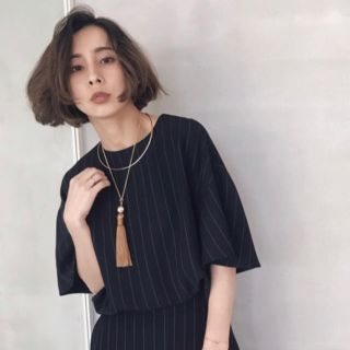 アメリヴィンテージ(Ameri VINTAGE)のHANDSOME STRIPE TOP★5/10削除(シャツ/ブラウス(半袖/袖なし))