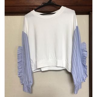 ザラ(ZARA)の【値下げしました！】ZARA フリルカットソー(カットソー(長袖/七分))