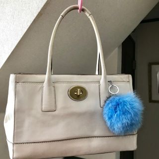 コーチ(COACH)の売約済/♡ COACH アイボリー 牛革トートバック☆格安お得☆Used(トートバッグ)