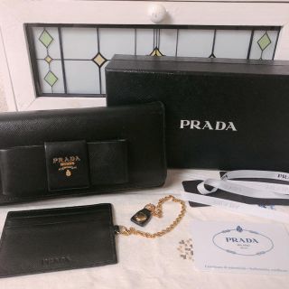 プラダ(PRADA)の麗美様専用ページになります。PRADA サフィアーノ リボン付き ブラック 財布(財布)