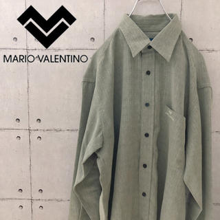 マリオバレンチノ(MARIO VALENTINO)の古着 90's 美品 マリオ バレンチノ 幾何学模様 総柄 テロテロ ポリシャツ(シャツ)