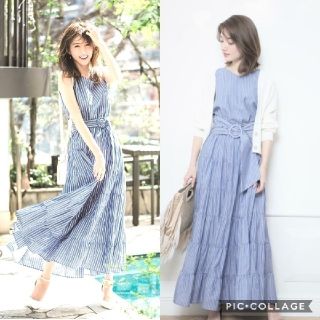 ジャスグリッティー(JUSGLITTY)の2018新品☆美香 ジャスグリッティー コットンティアード ロング ワンピース(ロングワンピース/マキシワンピース)